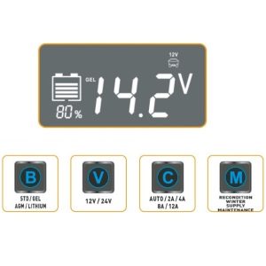 Φορτιστής Μπαταριών Intelligent THN-12000 12Ah 12V (9-steps)